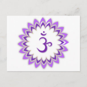 Om Symbol / Crown Chakra Briefkaart