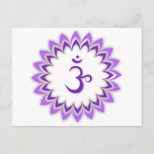 Om Symbol / Crown Chakra Briefkaart (Voorkant)