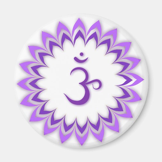 Om Symbol / Crown Chakra Magneet (Voorkant)