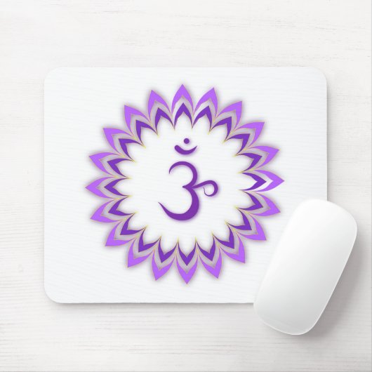 Om Symbol / Crown Chakra Muismat (Met muis)