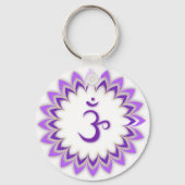 Om Symbol / Crown Chakra Sleutelhanger (Voorkant)