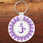 Om Symbol / Crown Chakra Sleutelhanger (Voorkant)