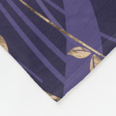 Om Symbol Golden Lotus Flowers op paars Fleece Deken (Hoek)
