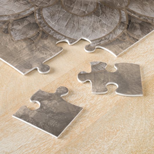 Om Symbol Lotus flower  goud Legpuzzel (Zijkant)