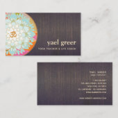 OM Symbol Lotus Mandala Art Visitekaartje (Voorkant / Achterkant)