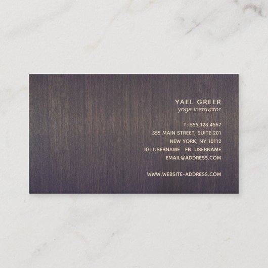 OM Symbol Lotus Mandala Art Visitekaartje (Achterkant)