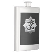 OM Symbol Lotus Spirituality Yoga Crest Flacon (Rechts)