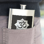OM Symbol Lotus Spirituality Yoga Crest Flacon (Voorbeeld)