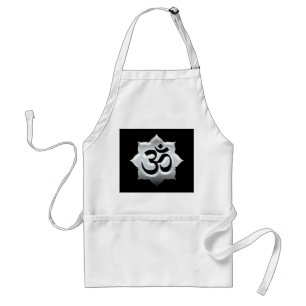 OM Symbol Lotus Spirituality Yoga Crest Standaard Schort