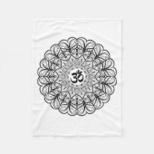 Om Symbol Mandala Blanket Fleece Deken (Voorkant)