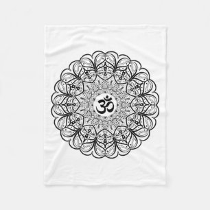 Om Symbol Mandala Blanket Fleece Deken
