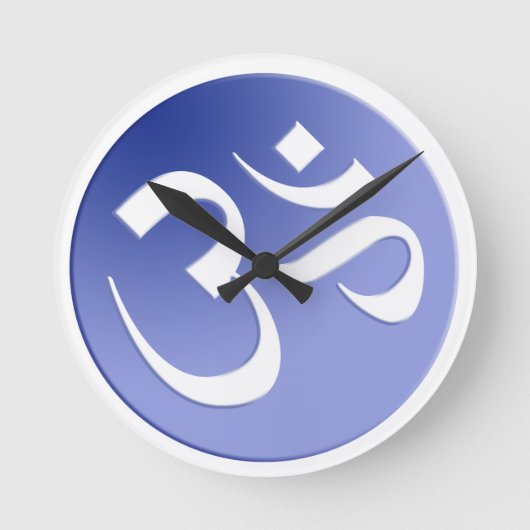 Om Symbol Massage Room Clocks Ronde Klok (Voorkant)