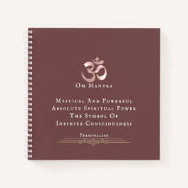 Om Symbol Meditatie Spiritueel Quote Journal Pink Notitieboek