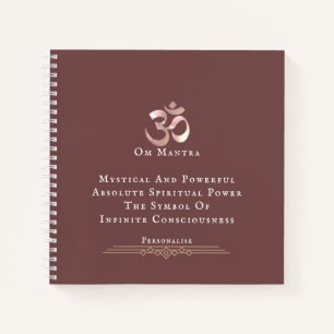 Om Symbol Meditatie Spiritueel Quote Journal Pink Notitieboek