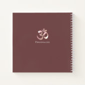 Om Symbol Meditatie Spiritueel Quote Journal Pink Notitieboek (Achterkant)