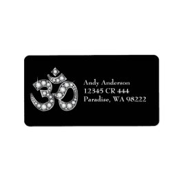 Om Symbol met "Diamond" Stones Etiket