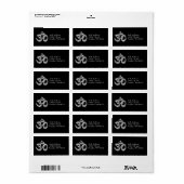 Om Symbol met "Diamond" Stones Etiket (Full Sheet)