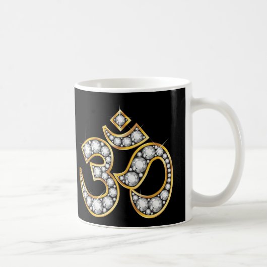 Om Symbol met "Diamond" Stones Koffiemok (Rechts)