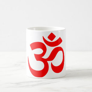Om Symbol Mystical Sound in Hindu en Boeddhisme Koffiemok