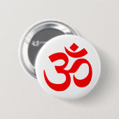 Om Symbol Mystical Sound in Hindu en Boeddhisme Ronde Button 5,7 Cm (Voorkant /achterkant)