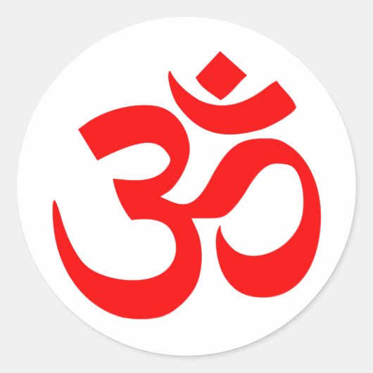 Om Symbol Mystical Sound in Hindu en Boeddhisme Ronde Sticker (Voorkant)