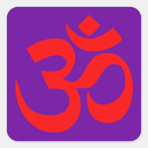 Om Symbol Mystical Sound in Hindu en Boeddhisme Vierkante Sticker