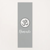 Om Symbol Namaste Gray Yogamat (Voorkant)