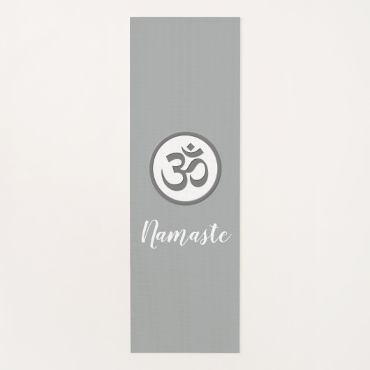Om Symbol Namaste Gray Yogamat (Voorkant)