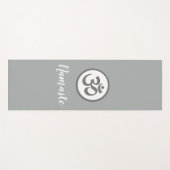 Om Symbol Namaste Gray Yogamat (Voorkant (horizontaal))