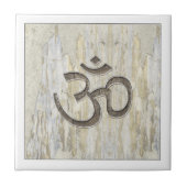 Om Symbol Organic Tile Tegeltje (Voorkant)