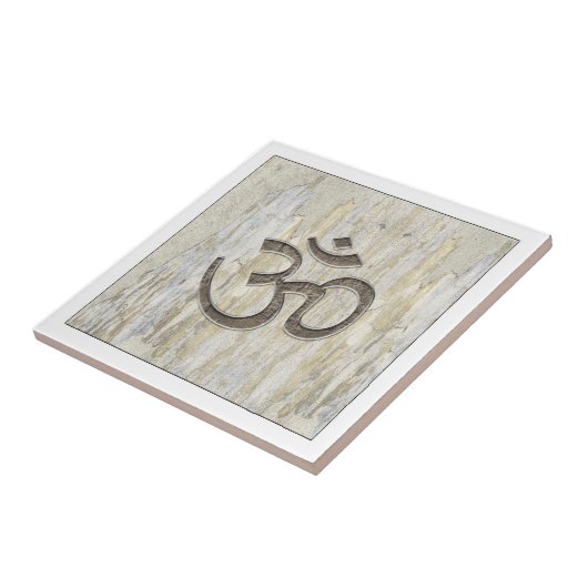 Om Symbol Organic Tile Tegeltje (Zijkant)