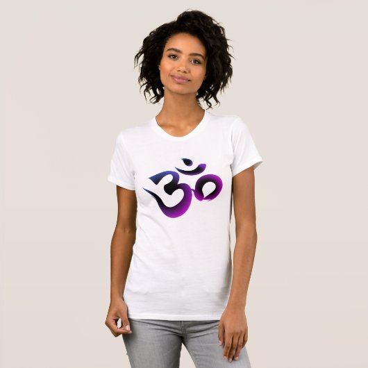 Om Symbol Paarse Women's T-shirt (Voorkant volledig)