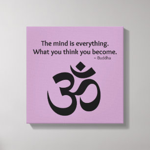 Om Symbol - Quote Buddha Canvas Afdruk