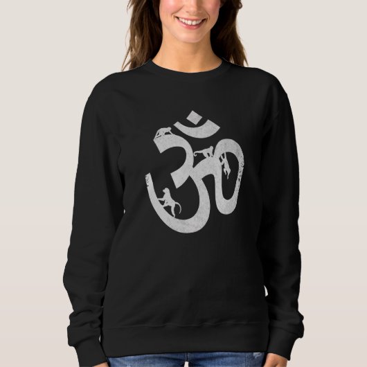 OM symbool Aap Yoga Aum symbool Trui (Voorkant)