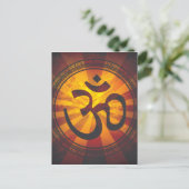 om-symbool afdrukken briefkaart (Staand voorkant)