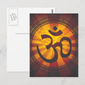 om-symbool afdrukken briefkaart (Voorkant / Achterkant)