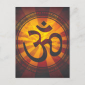 om-symbool afdrukken briefkaart (Voorkant)