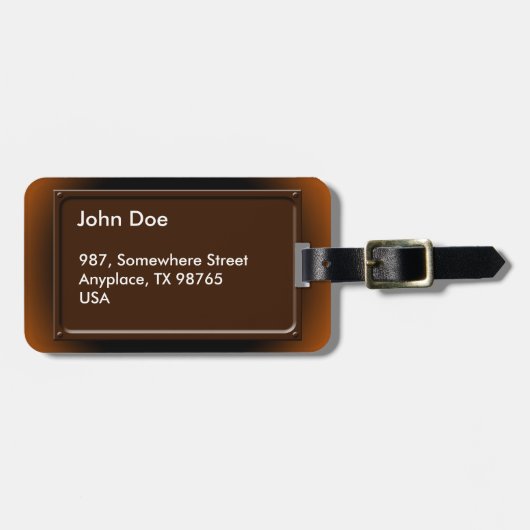 Om-symbool Bagagelabel (Voorkant horizontaal)