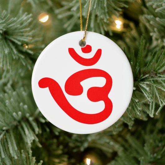 Om-symbool (Bengaals) Keramisch Ornament (Boom)