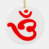 OM-symbool (Bengali) Keramisch Ornament (Voorkant)