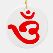 OM-symbool (Bengali) Keramisch Ornament (Achterkant)