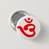 OM-symbool (Bengali) Ronde Button 3,2 Cm (Voorkant /achterkant)