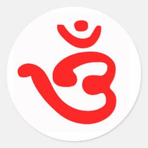 OM-symbool (Bengali) Ronde Sticker
