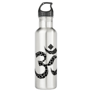 Om Symbool Black en White Waterfles