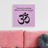 OM symbool - Boeddha citaat Canvas Afdruk (Insitu (Woonkamer))