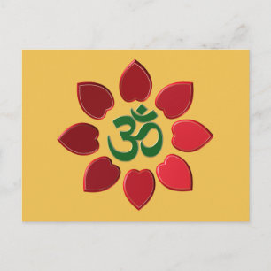 Om-symbool Briefkaart