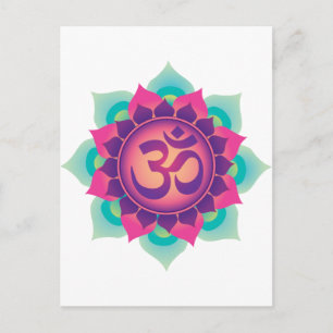 Om-symbool Briefkaart