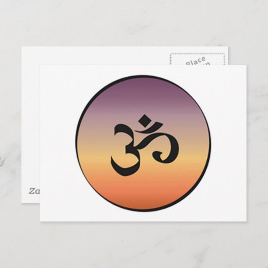 Om-symbool Briefkaart (Voorkant / Achterkant)