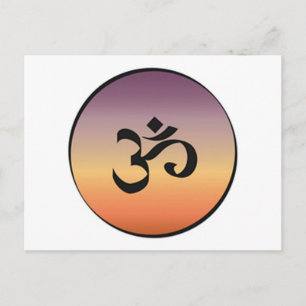 Om-symbool Briefkaart