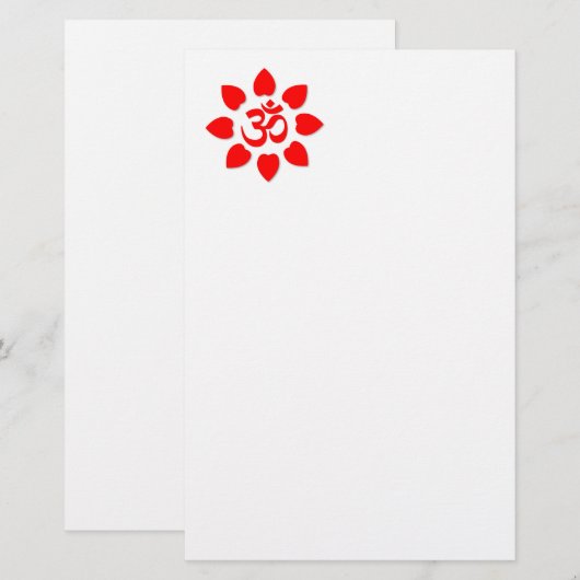 Om-symbool Briefpapier (Voorkant / Achterkant)